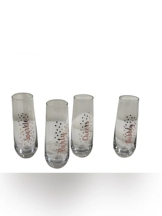Kate Spade rose gold champagne flutes