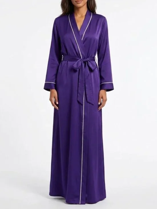 Vanity Fair Royal Purple Regencycore Velvet Maxi Robe Large