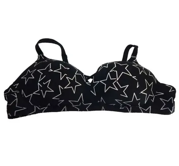 Torrid Women's 50B Bra Wire Free Push Up Plunge XO Star Print Comfort Plus