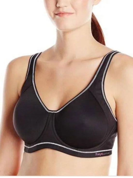 Freya Active Sonic Underwire Sports Bra Black 34G preloved