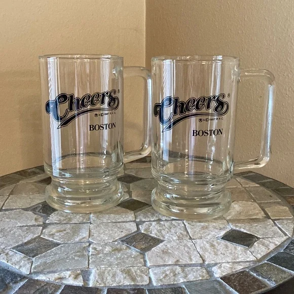 🎉Price Drop! Vintage Glass Beer Mugs from Cheers in Boston