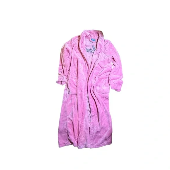 Wrapped In A Cloud Pink Plush Robe Small/Medium Embroidered “Mami”