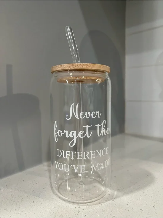 Inspirational Glass Tumbler 