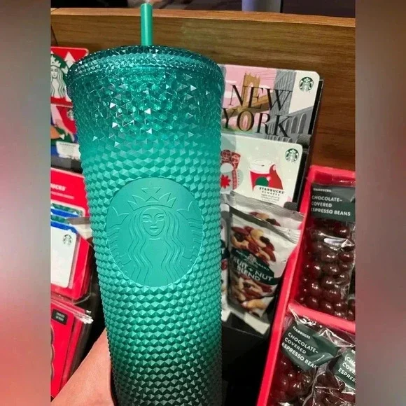 Starbucks Mint Green Ombre Studded Venti Tumbler Holiday 2022