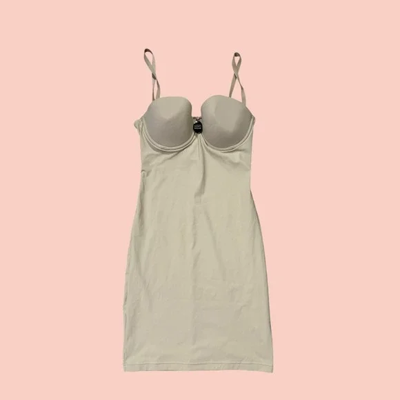 Victoria's Secret Nude Shapewear Slip‎ Dress NWT 36C Body Shaper Smoothing