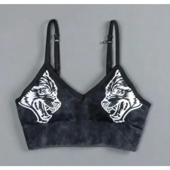 Darc Sport SHE Dual Wolf Chopper Everson Seamless Sports Bra S Black Cloud