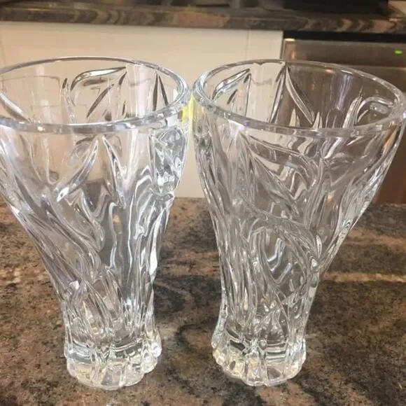 Set of crystal beer glasses