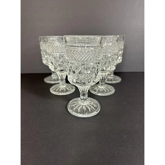 Anchor Hocking Wexford Claret Wine Glasses Set Of 6 Juice Clear 5 3/8