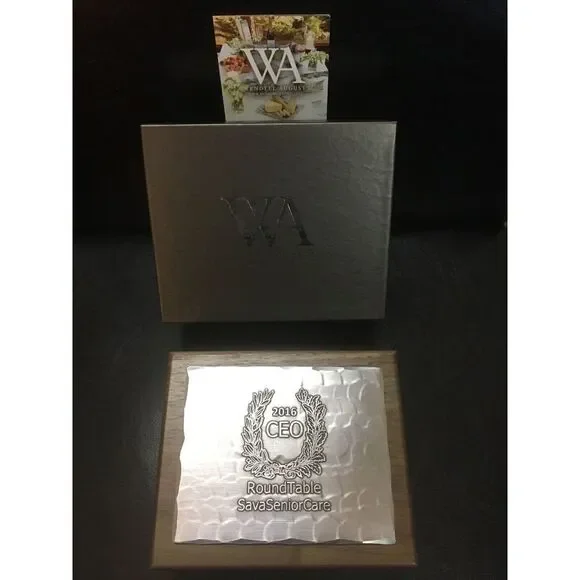 New NIB‎ WENDELL AUGUST Wooden Box With FORGE Aluminum Top