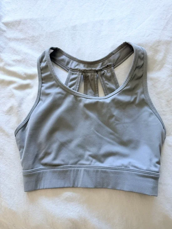 NVGTN - Women's High-Neck Strappy Back Bralette - Gray