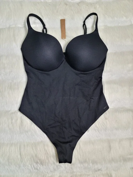 SKIMS Ultimate Thong Bodysuit Black Onyx Large NEW