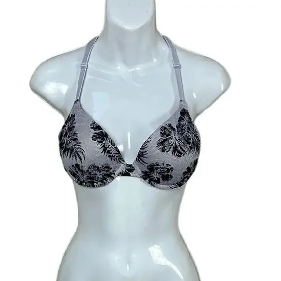 PINK Victoria’s Secret Floral Push Up Bra size 32C