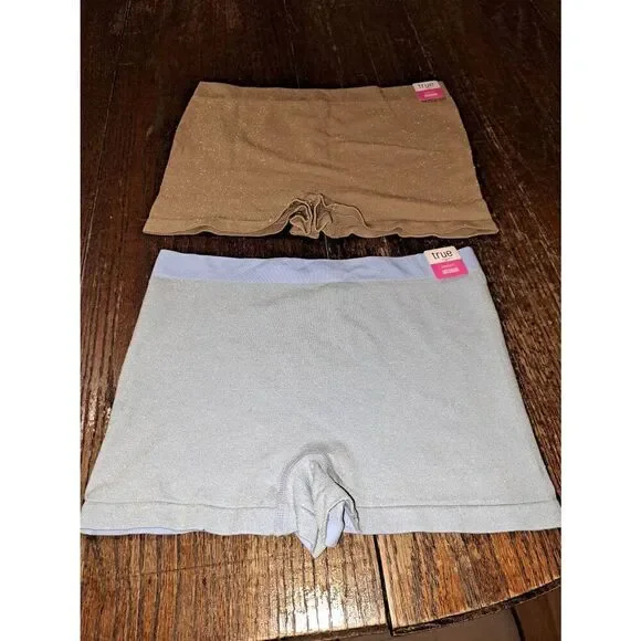 New Medium Two Pairs True by Rue21 Boyshort Panties Underwear Loungewear Glitter