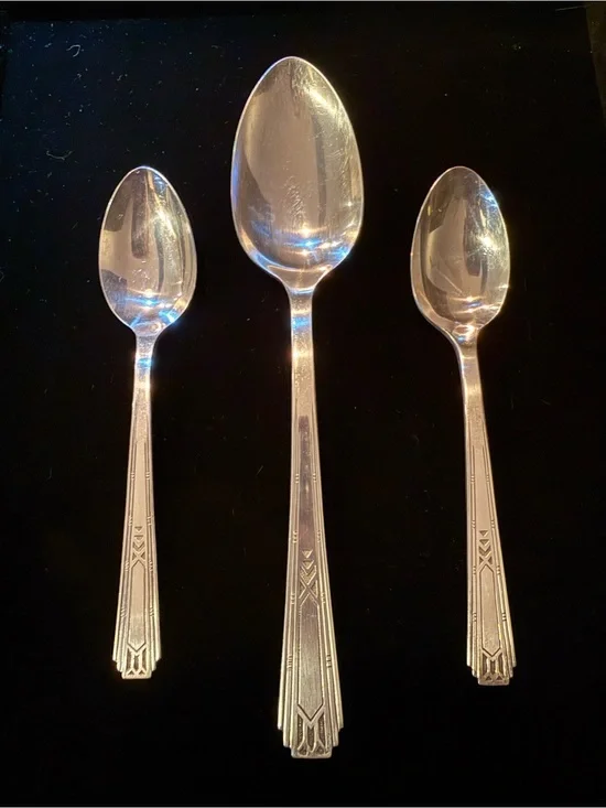 Set of 3 Oneida Community Friendship-Medality Silver Plate Spoons