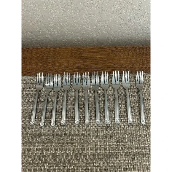 Cambridge Crossroad Sand Salad Forks Dessert Forks Set Of 11 Stainless Steel