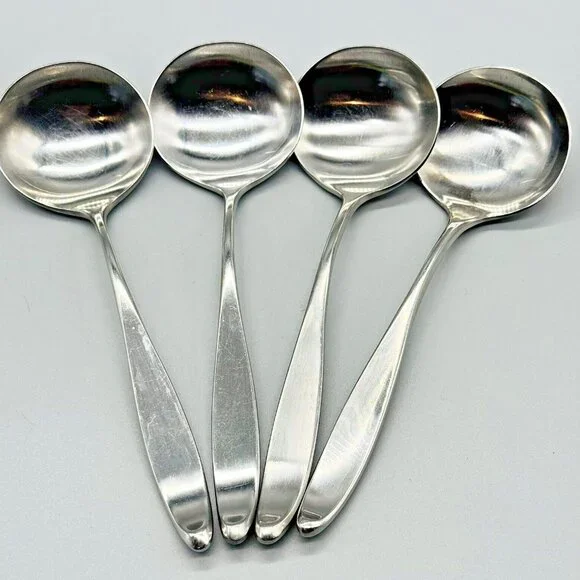 Lauffer Design‎ 2 II Stainless Soup Place Spoon Japan 18/8 MCM