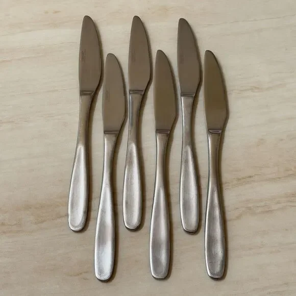 6pc Cambridge Serrated Dinner Knives 9 1/4 in 18/8 CBS121 Stainless Glossy