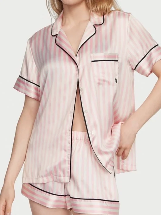 NWT Victoria's Secret Pink Stripe Short Pajama Set, Size XS
