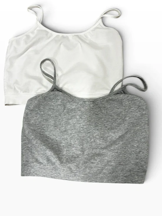 Everyday 2 Seamless Bandeau Bralette - White & Gray