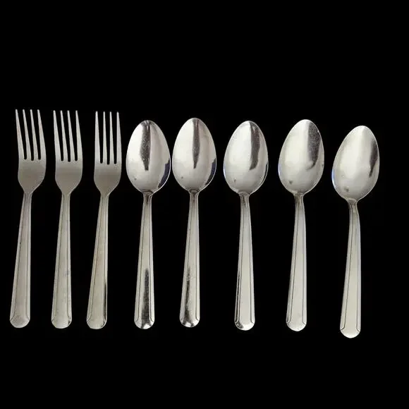 Farberware Stainless Steel Flatware 8 Piece Fork Spoon Set China