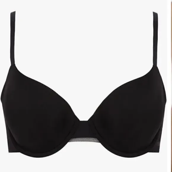 DKNY Litewear Spacer T-Shirt Bra DK4001, size 32A, NWT, Black