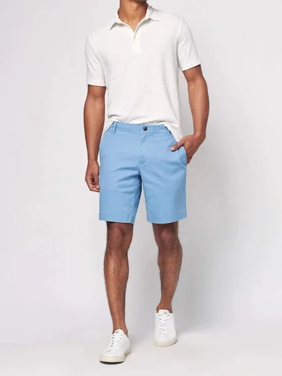 Faherty Men's Island Life Casual Chino Shorts in Seaside Blue NWOT