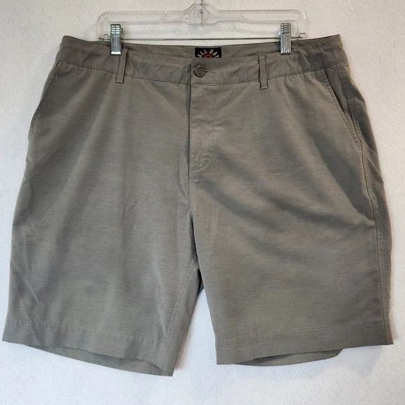 Faherty‎ All Day Shorts Mens 36 x  8.5 Grey Hybrid Boardshorts Stretch Quick Dry