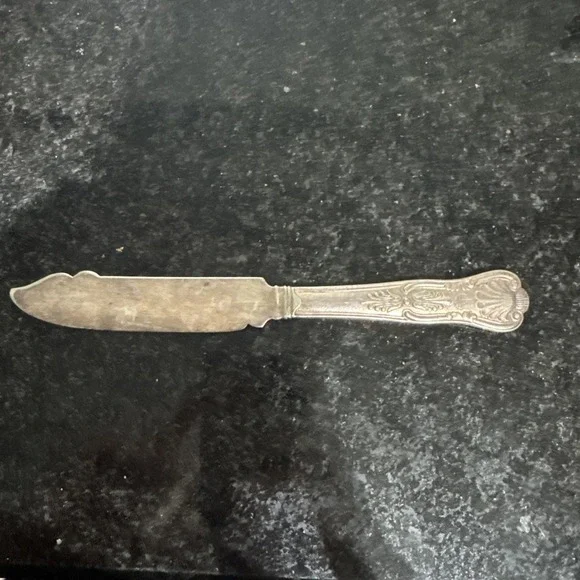 Vintage Gorham Silver plate Kings Pattern Butter  knife Anchor Hallmark 8 Inch
