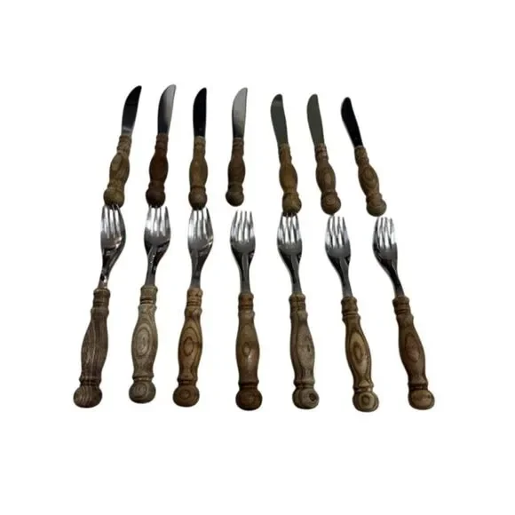 WMF Cromargan Stainless Steel Set of 7 Knife and Fork Set Flatware Silverware
