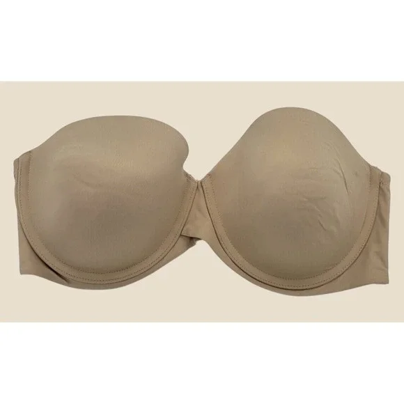 Maidenform Strapless Bra Minimalist Everyday Convertible Tan Beige 38D