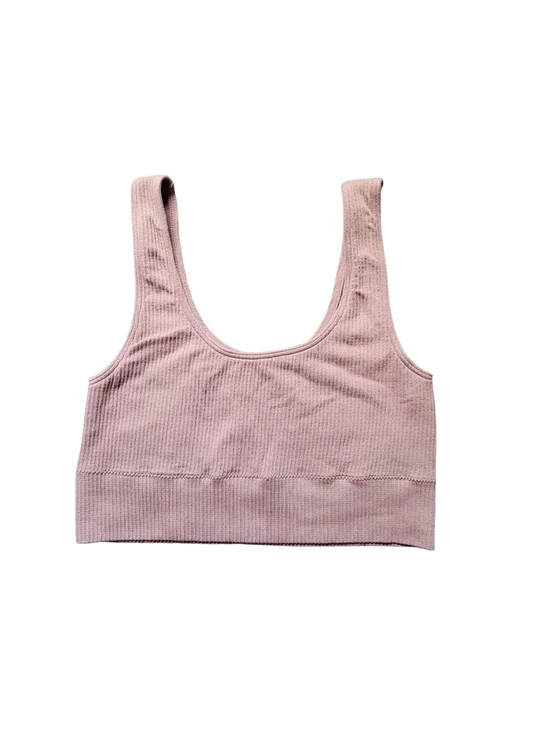 SKIMS Stretch Rib Scoop Neck Bralette Ribbed Wireless Mauve Pink S/M