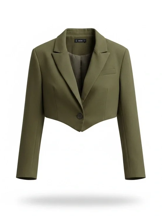 cropped olive 🫒 jacket