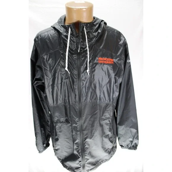 NWOT Columbia Rain Jacket University of Princeton Black Size Large‎ Polyester