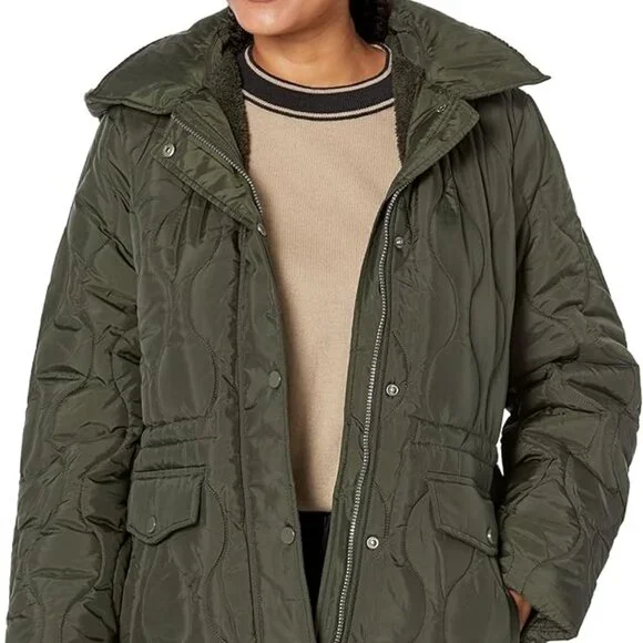 Lucky Brand Women's Dark Olive Quilted Jacket/NWT/L