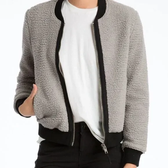 Marrakech by Anthropologie Sherpa Bomber Jacket