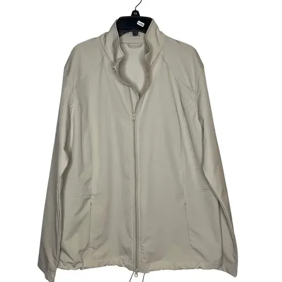 Lady Hagen XL Cream‎ Color Full Zip Jacket Golf Tennis Athleisure