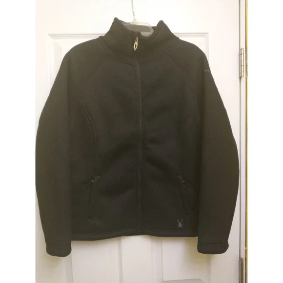 Spyder Sherpa lined Full Zip Jacket -‎ Women's black size Large