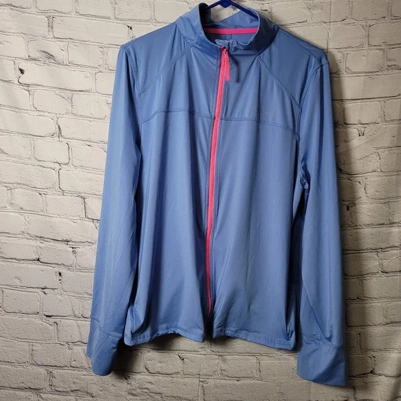 Vineyard Vines Jacket‎ Womans XL Blue Performance Full Zip Lightweight Sport