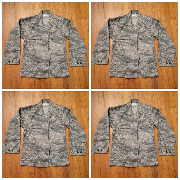 4 US Air Force 10R Utility Coat Grey‎ Digital Tiger Stripe Camo Jacket Military