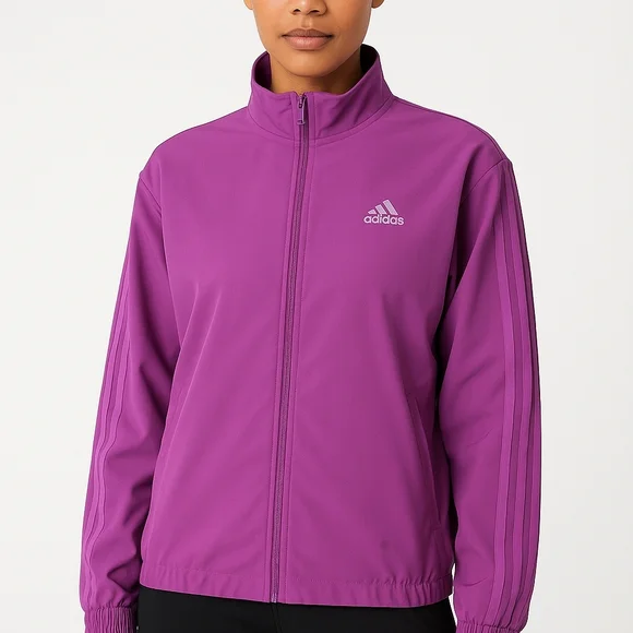 Adidas Women Purple Track Jacket Full Zip‎ Size M NWT