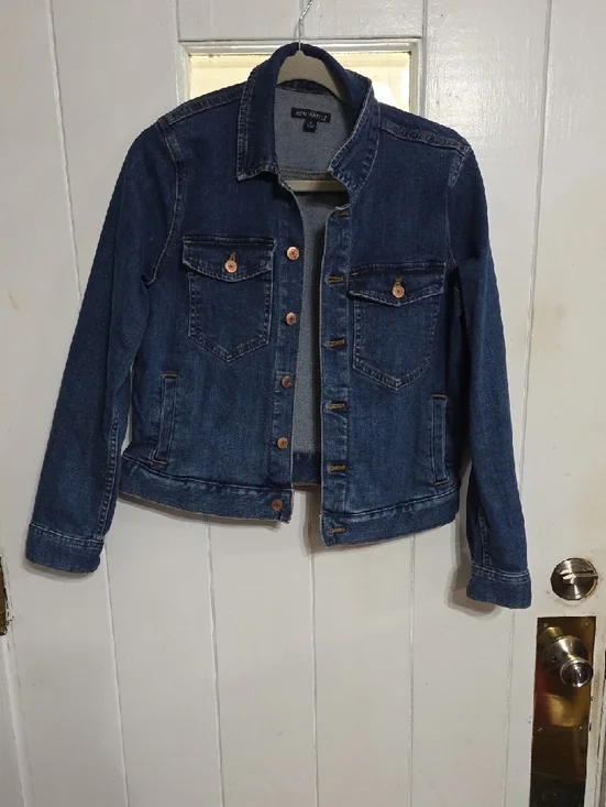 J Crew Mercantile Women's Denim Jacket Stretch Comfort Pockets Classic Sz S EUC‎