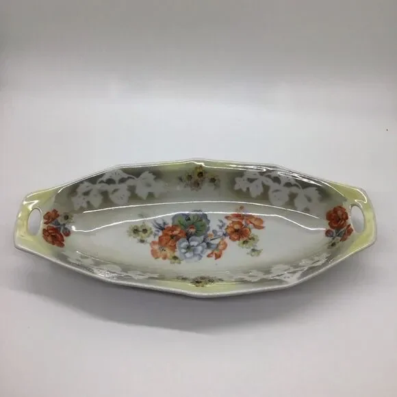 Vintage Made in Germany Luster Relish or Celery Dish
