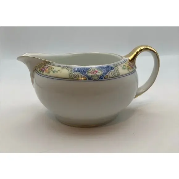 VTG Bohemia Ceramic Works Cecil Pattern Porcelain Creamer Pitcher Czechoslovakia