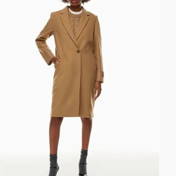 Babaton Stedman Coat Virgin Wool Single-breasted Italian virgin wool coat XXS