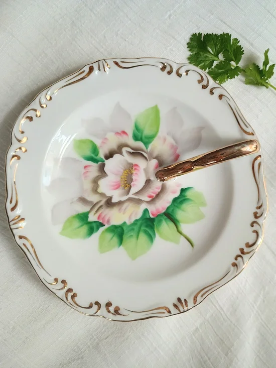 🦢 COQUETTE CORE 🦢 1930s, Hand-Painted Floral Rossetti 