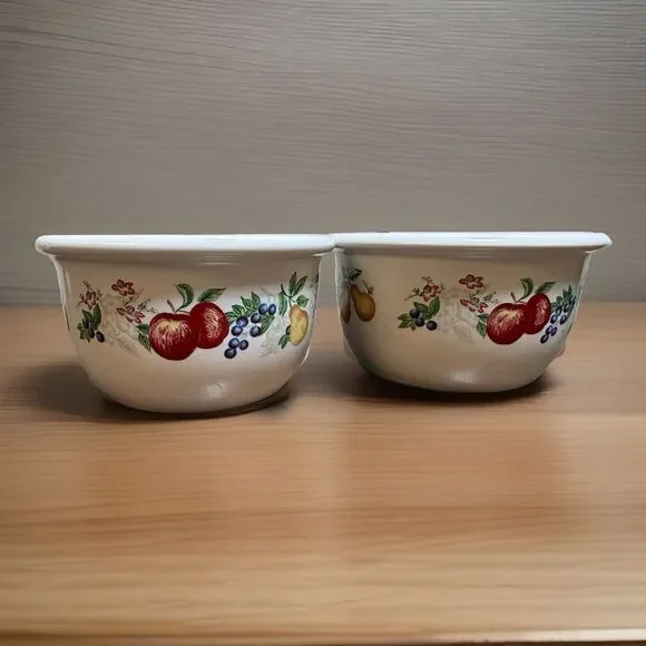 2 Corelle Coordinates  Chutney Stoneware Ramekins 7 oz. Sm Bowl Microwave Safe