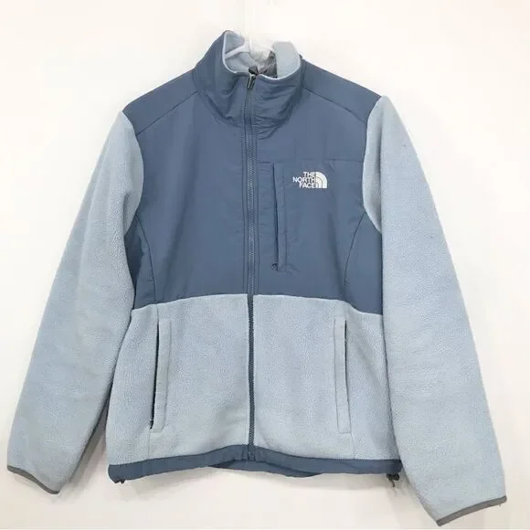 The North Face Polartec Blue Nylon Thick Fleece Zip Up Jacket