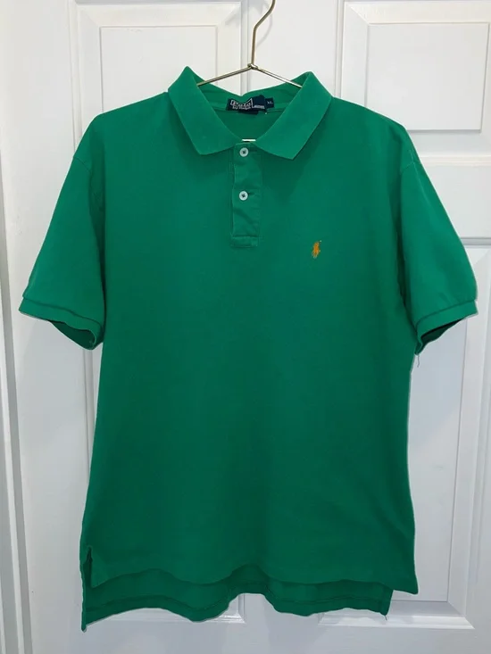 Ralph Lauren Men’s Emerald Green Polo with Orange Pony | Size XL