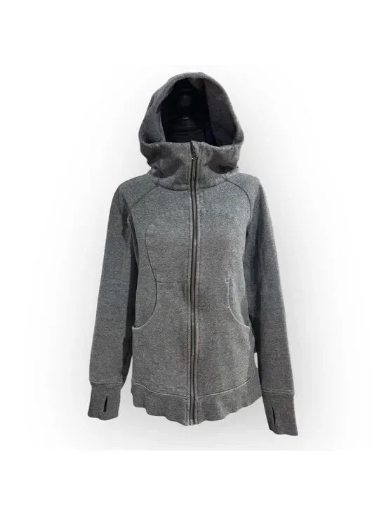 Lululemon Scuba Full Zip Hoodie Heather Gray Women's Size 10