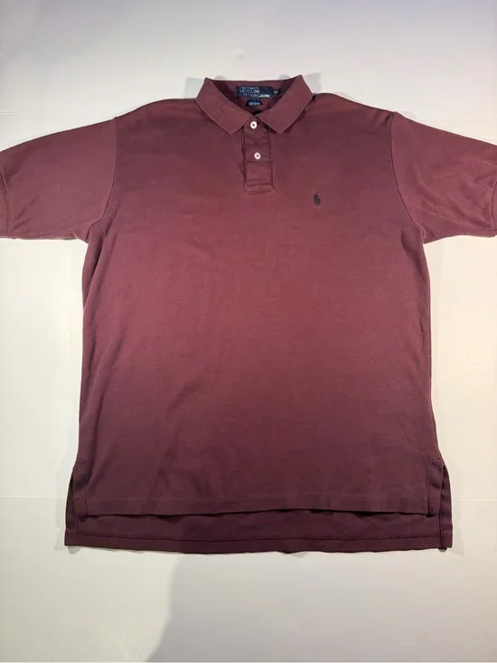 Ralph Lauren Men's Maroon Short-Sleeve Polo Shirt